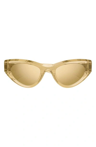 Bottega Veneta 49mm Cat Eye Sunglasses In Brown
