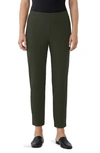 Eileen Fisher Slim Ankle Stretch Crepe Pants In Rye