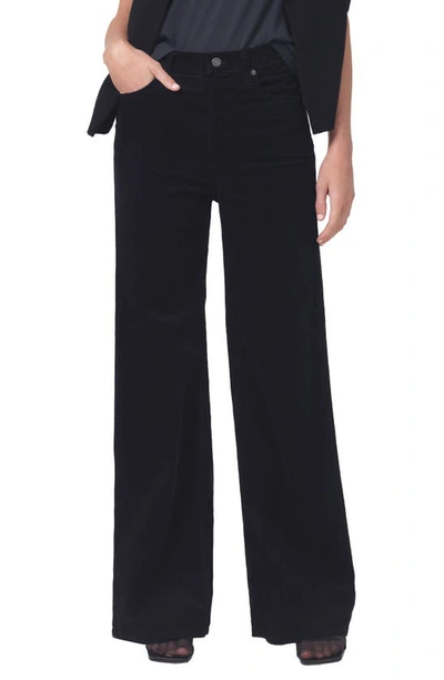 Citizen Of Humanity Paloma Baggy Wide-leg Corduroy Pants In Black