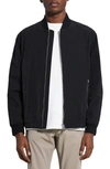 Theory City Foundation Tech Water Resistant Twill Bomber Jacket In Black - 001