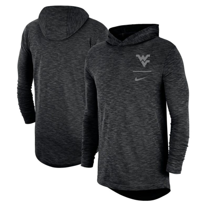 Nike Black West Virginia Mountaineers Slub Performance Long Sleeve Hoodie T-shirt