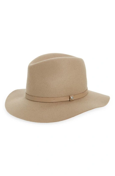 Rag & Bone Floppy Brim Felted Wool Fedora In Beige