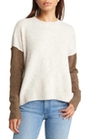 Vince Camuto Colorblock Sweater In Malted/med Brown