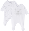 GIVENCHY BABY WHITE 4G JUMPSUIT & CLOTH SET