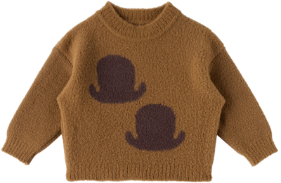 The Animals Observatory Baby Brown Bull Sweater