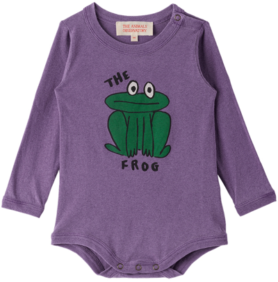 The Animals Observatory Baby Purple Wasy Bodysuit