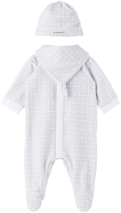 Kenzo Baby Two-pack White Sleepsuits In 10p - Blanc