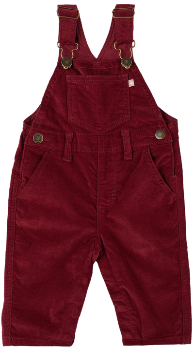 Molo Baby Red Spark Overalls In 8576 Velvety