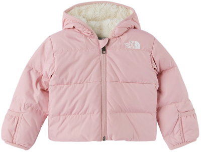 The North Face Baby Pink Down Hooded Jacket In 6r0 Cameo Pink