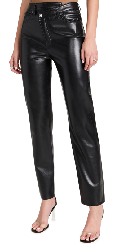 Agolde Crisscross Straight Pants In Black