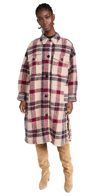 Isabel Marant Étoile Fontizi Plaid Oversized Wool Coat