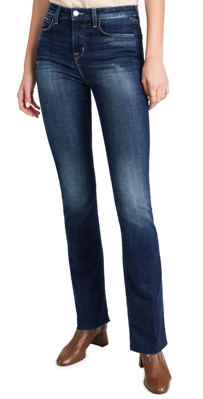 L Agence Ruth Straight Jeans In Blue