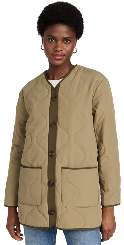 Rails Elin Oversize Quilted Jacket In Green