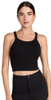Wardrobe.nyc X Hailey Bieber Hb Ribbed-knit Jersey Crop Top In Black