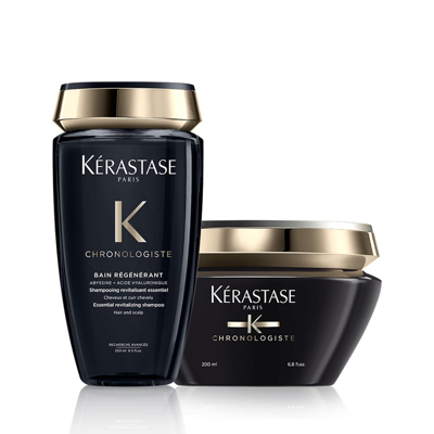 Kerastase Aging Luxury Hair Shampoo & Luxury Hair Mask Duo Set In Black