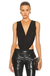 Rick Owens Gia Cutout Stretch-jersey Thong Bodysuit In Black