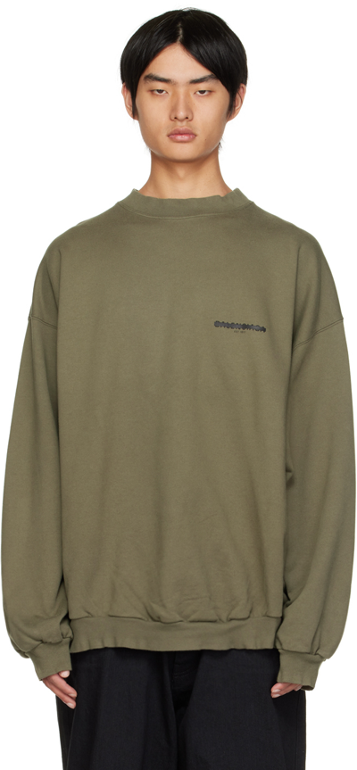 Balenciaga Khaki Oversized Strike 1917 Sweatshirt In Verde