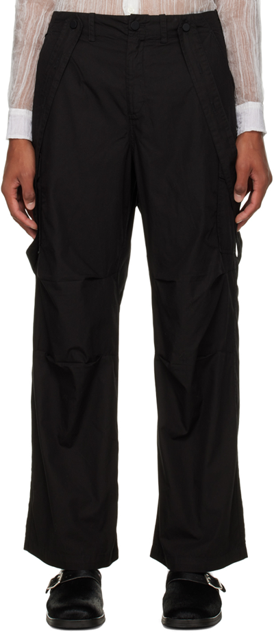 Our Legacy Audio Cotton-blend Cargo Trousers In Black