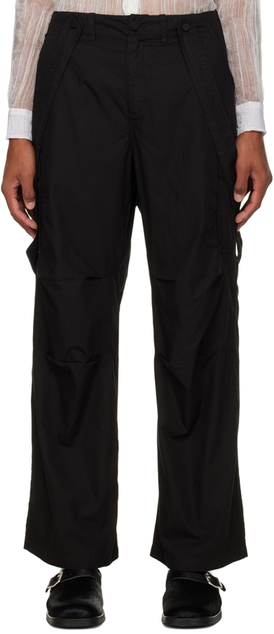 Our Legacy Audio Cotton-blend Cargo Trousers In Black Symbiont Popli