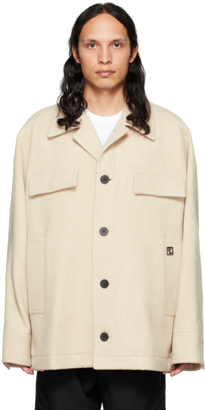 Wooyoungmi Beige Brushed Jacket In Ivory 907i