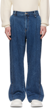 SOLID HOMME BLUE PLEATED JEANS