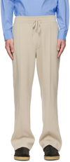 SOLID HOMME BEIGE PINCHED SEAM LOUNGE trousers