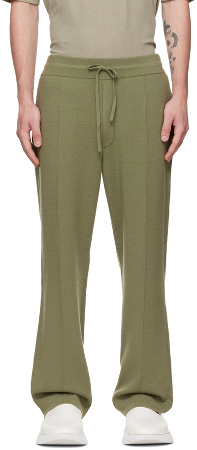 Solid Homme Khaki Pinched Seam Lounge Pants In 604k Khaki