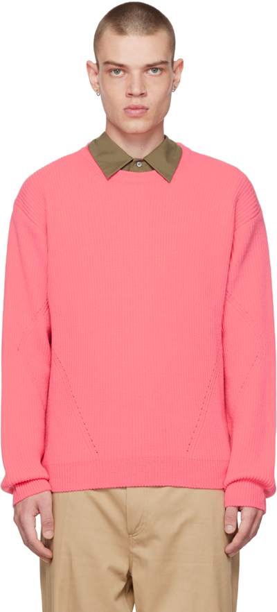Solid Homme Pink Crewneck Sweater In 613p Pink