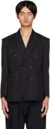 BALENCIAGA BLACK SHRUNK BLAZER