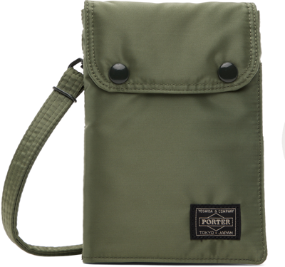 Porter - Yoshida & Co. Khaki Trifold Messenger Bag In Sage Green 30