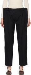 Subtle Le Nguyen Black Flat Trousers In Black