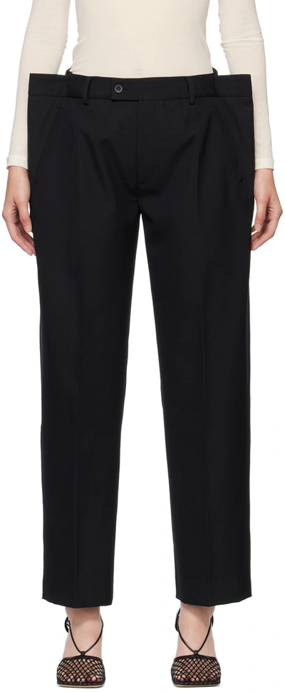 Subtle Le Nguyen Black Flat Trousers