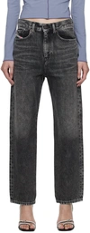 Diesel D-air Straight-leg Jeans In 02 Black Denim