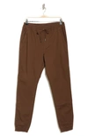Hedge Basic Pull-on Jogger Pants In Brown