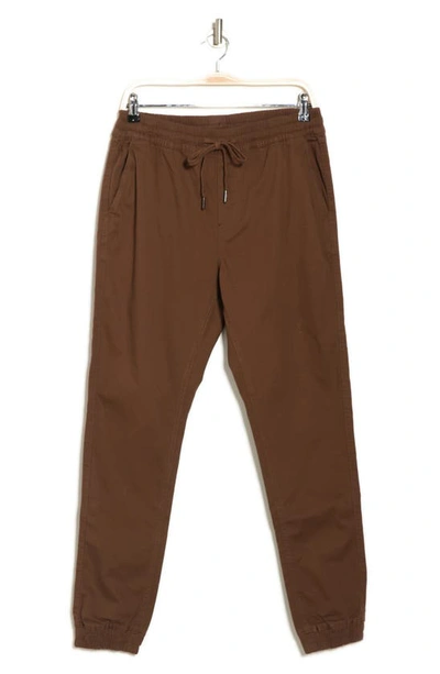 Hedge Basic Pull-on Jogger Pants In Brown