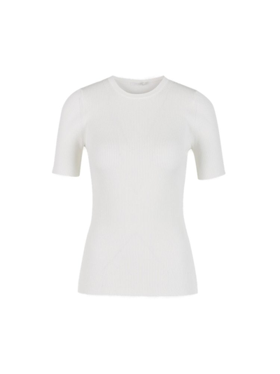 Zimmermann Tropicana Ribbed-knit T-shirt In Parchment