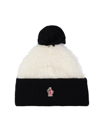 MONCLER MONCLER GRENOBLE KIDS LOGO PATCH KNITTED HAT