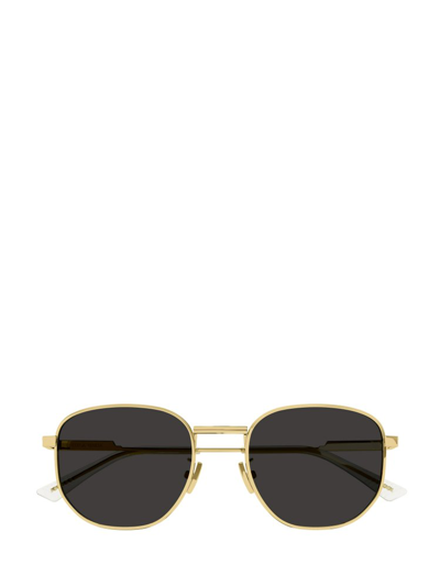 Bottega Veneta Eyewear Square Frame Sunglasses In Gold