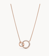 FOSSIL WOMEN'S ROSE GOLD STAINLESS STEEL PENDANT NECKLACE