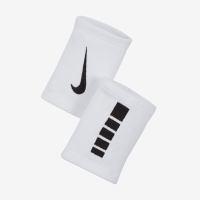 Nike Elite Doublewide Wristbands In White