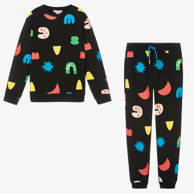 Stella Mccartney Kids Boys Teen Black Shape Print Tracksuit