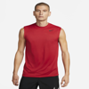 Nike Men's Dri-fit Legend Sleeveless Fitness T-shirt In Red