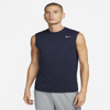 Nike Men's Dri-fit Legend Sleeveless Fitness T-shirt In Blue