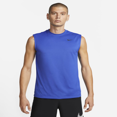 Nike Men's Dri-fit Legend Sleeveless Fitness T-shirt In Blue