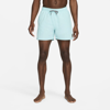 Nike Men's Solid Icon 5" Swim Trunks In Blue