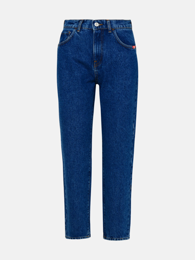 Amish Blue Cotton Denim Jeans