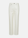 AGOLDE 90'S PINCH WHITE LEATHER BLEND TROUSERS