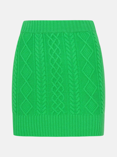 Eleonora Gottardi Cashmere Blend Miniskirt In Green