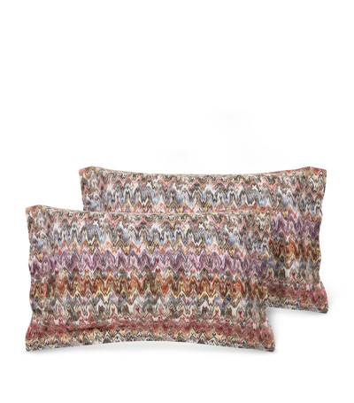 Missoni Bella Oxford Pillowcase Pair (50cm X 75cm) In Viola