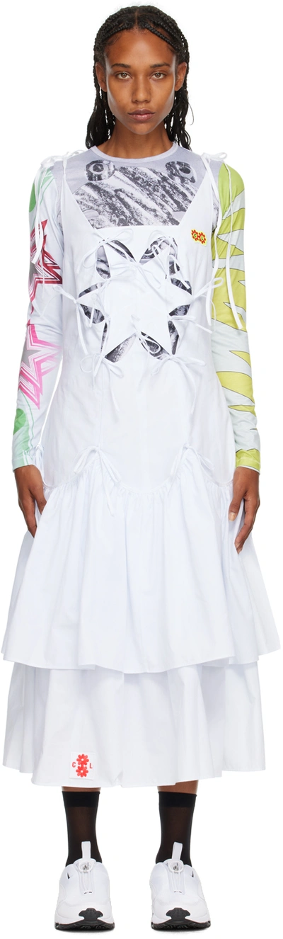 Chopova Lowena White Viper Midi Dress